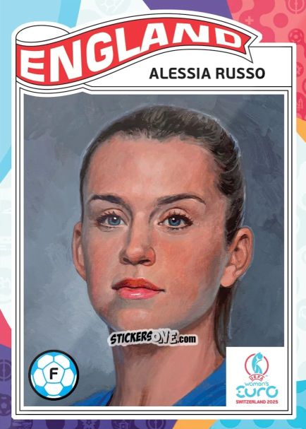 Figurina Alessia Russo - Living Set Soccer Uefa Women’s Euro 2025 n. 5 - Topps