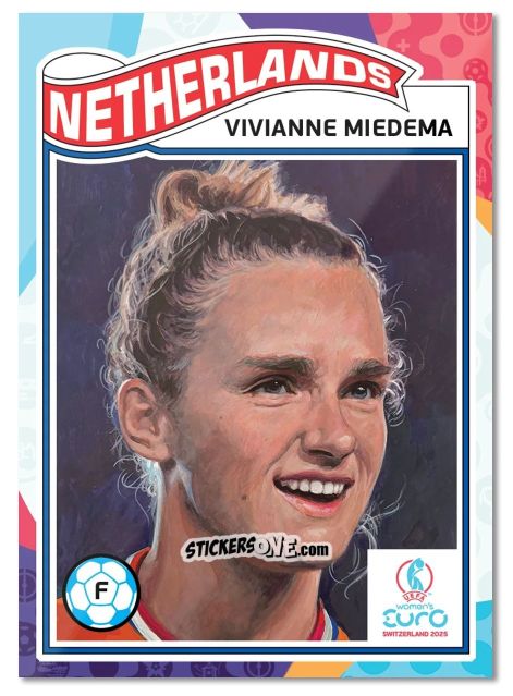 Cromo Vivianne Miedema - Living Set Soccer Uefa Women’s Euro 2025 n. 6 - Topps