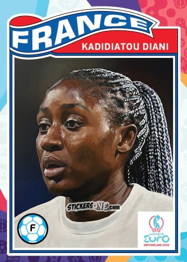Figurina Kadidiatou Diani - Living Set Soccer Uefa Women’s Euro 2025 n. 7 - Topps