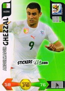 Cromo Abdelkader Ghezzal - FIFA World Cup South Africa 2010. Adrenalyn XL - Panini