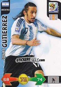 Cromo Jonas Gutierrez - FIFA World Cup South Africa 2010. Adrenalyn XL - Panini