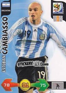 Sticker Esteban Cambiasso - FIFA World Cup South Africa 2010. Adrenalyn XL - Panini
