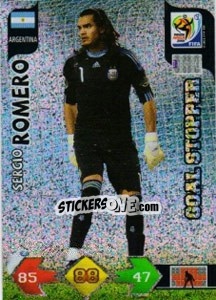Cromo Sergio Romero - FIFA World Cup South Africa 2010. Adrenalyn XL - Panini