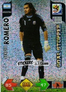 Sticker Sergio Romero - FIFA World Cup South Africa 2010. Adrenalyn XL - Panini