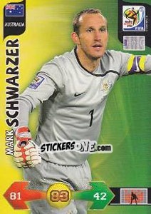 Sticker Mark Schwarzer - FIFA World Cup South Africa 2010. Adrenalyn XL - Panini