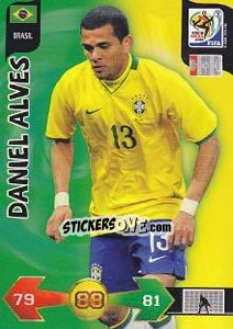 Sticker Dani Alves - FIFA World Cup South Africa 2010. Adrenalyn XL n. 36 - Panini