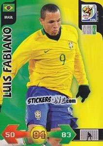 Cromo Luis Fabiano - FIFA World Cup South Africa 2010. Adrenalyn XL - Panini