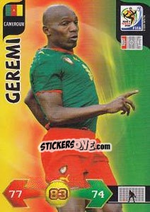 Sticker Geremi - FIFA World Cup South Africa 2010. Adrenalyn XL n. 55 - Panini