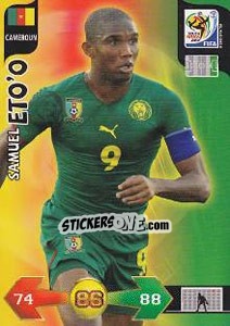 Sticker Samuel Eto'o - FIFA World Cup South Africa 2010. Adrenalyn XL n. 58 - Panini