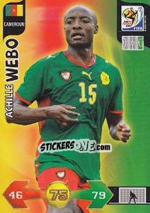 Sticker Achille Webo - FIFA World Cup South Africa 2010. Adrenalyn XL - Panini