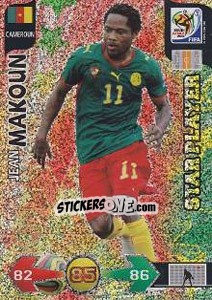 Sticker Jean Makoun - FIFA World Cup South Africa 2010. Adrenalyn XL n. 63 - Panini