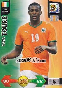 Sticker Yaya Toure - FIFA World Cup South Africa 2010. Adrenalyn XL - Panini