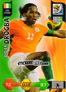 Sticker Didier Drogba - FIFA World Cup South Africa 2010. Adrenalyn XL - Panini