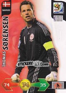 Sticker Thomas Sorensen - FIFA World Cup South Africa 2010. Adrenalyn XL - Panini