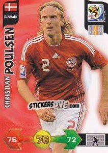 Sticker Christian Poulsen - FIFA World Cup South Africa 2010. Adrenalyn XL - Panini