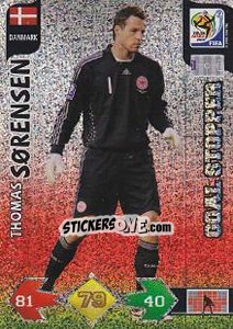 Sticker Thomas Sorensen - FIFA World Cup South Africa 2010. Adrenalyn XL n. 85 - Panini