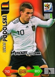 Sticker Lukas Podolski - FIFA World Cup South Africa 2010. Adrenalyn XL n. 99 - Panini