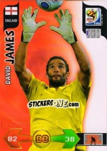 Sticker David James - FIFA World Cup South Africa 2010. Adrenalyn XL - Panini
