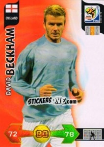 Sticker David Beckham - FIFA World Cup South Africa 2010. Adrenalyn XL - Panini