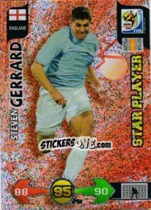 Cromo Steven Gerrard - FIFA World Cup South Africa 2010. Adrenalyn XL - Panini