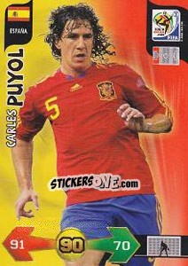 Cromo Carles Puyol - FIFA World Cup South Africa 2010. Adrenalyn XL - Panini