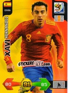 Sticker Xavi Hernandez - FIFA World Cup South Africa 2010. Adrenalyn XL - Panini