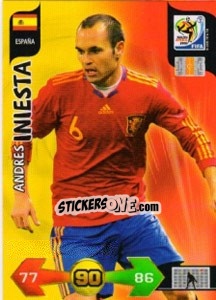 Sticker Andres Iniesta - FIFA World Cup South Africa 2010. Adrenalyn XL n. 131 - Panini