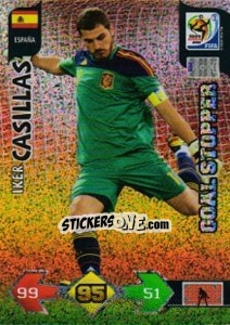 Sticker Iker Casillas - FIFA World Cup South Africa 2010. Adrenalyn XL n. 142 - Panini