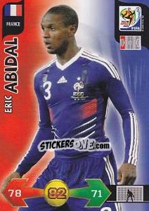 Sticker Eric Abidal - FIFA World Cup South Africa 2010. Adrenalyn XL n. 148 - Panini