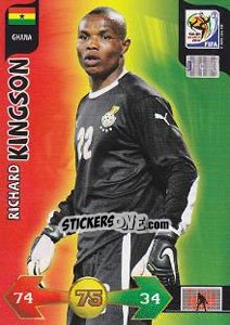 Sticker Richard Kingson - FIFA World Cup South Africa 2010. Adrenalyn XL n. 161 - Panini