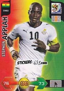 Sticker Stephen Appiah - FIFA World Cup South Africa 2010. Adrenalyn XL n. 166 - Panini