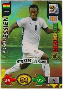 Sticker Michael Essien - FIFA World Cup South Africa 2010. Adrenalyn XL n. 168 - Panini
