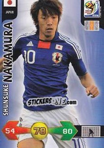 Sticker Shunsuke Nakamura - FIFA World Cup South Africa 2010. Adrenalyn XL n. 221 - Panini
