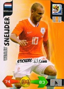 Figurina Wesley Sneijder - FIFA World Cup South Africa 2010. Adrenalyn XL - Panini
