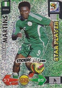 Sticker Obafemi Martins - FIFA World Cup South Africa 2010. Adrenalyn XL - Panini