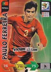 Cromo Paulo Ferreira - FIFA World Cup South Africa 2010. Adrenalyn XL - Panini
