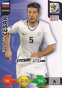 Sticker Bostjan Cesar - FIFA World Cup South Africa 2010. Adrenalyn XL - Panini