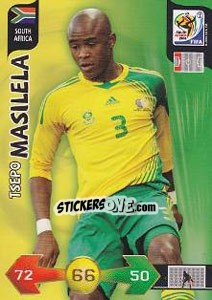 Sticker Tsepo Masilela - FIFA World Cup South Africa 2010. Adrenalyn XL - Panini