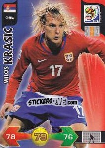 Cromo Milos Krasic - FIFA World Cup South Africa 2010. Adrenalyn XL - Panini