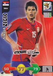 Sticker Nikola Zigic - FIFA World Cup South Africa 2010. Adrenalyn XL - Panini