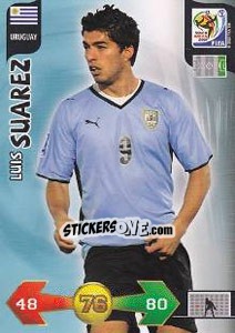 Figurina Luis Suarez - FIFA World Cup South Africa 2010. Adrenalyn XL - Panini