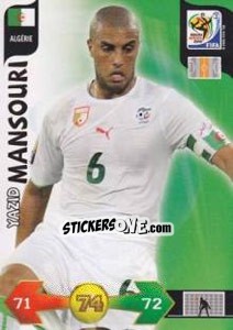 Sticker Yazid Mansouri - FIFA World Cup South Africa 2010. Adrenalyn XL - Panini
