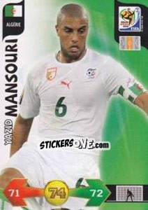 Figurina Yazid Mansouri - FIFA World Cup South Africa 2010. Adrenalyn XL - Panini