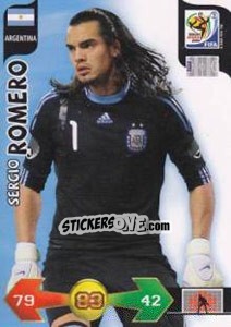 Sticker Sergio Romero - FIFA World Cup South Africa 2010. Adrenalyn XL n. 6 - Panini