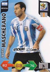 Sticker Javier Mascherano - FIFA World Cup South Africa 2010. Adrenalyn XL - Panini