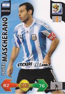 Sticker Javier Mascherano - FIFA World Cup South Africa 2010. Adrenalyn XL n. 12 - Panini