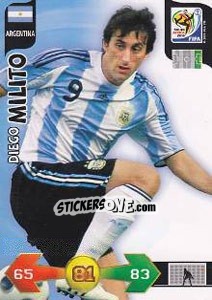 Cromo Diego Milito - FIFA World Cup South Africa 2010. Adrenalyn XL - Panini