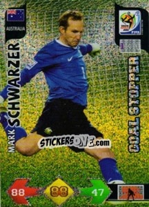 Sticker Mark Schwarzer - FIFA World Cup South Africa 2010. Adrenalyn XL - Panini