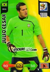 Figurina Julio Cesar - FIFA World Cup South Africa 2010. Adrenalyn XL - Panini