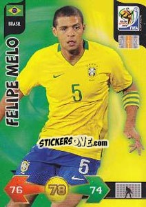 Sticker Felipe Melo - FIFA World Cup South Africa 2010. Adrenalyn XL n. 39 - Panini